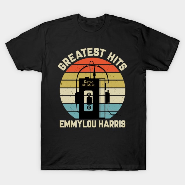 Greatest Hits Emmylou Retro Walkman Harris Vintage Art T-Shirt by Dinosaur Mask Store